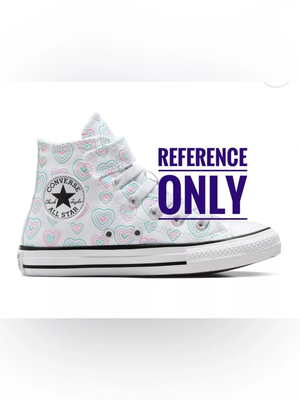Converse Girls Sneakers Size 2 – Heart Print Cute Shoes